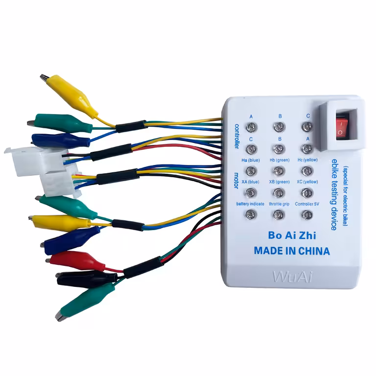 Univerzális teszter elektromos kerékpárhoz és rollerhez – szenzoros brushless motorokhoz, 24–72V