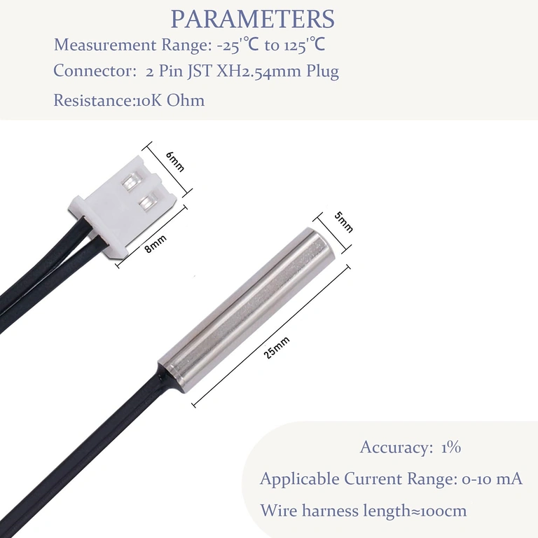 4 db 10K NTC érzékelő hőautomatizáláshoz