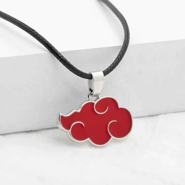 Nyaklánc lánc medál Anime Naruto Cosplay Otaku Sharingan Akatsuki Organization Red Cloud Sign