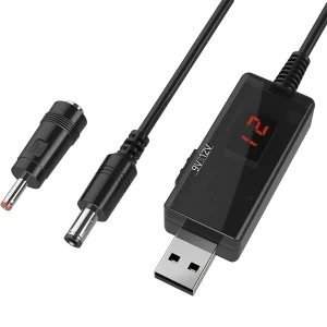 USB 5V–9V 12V fokozó konverter kábel adapter forrás UPS modul DC booster