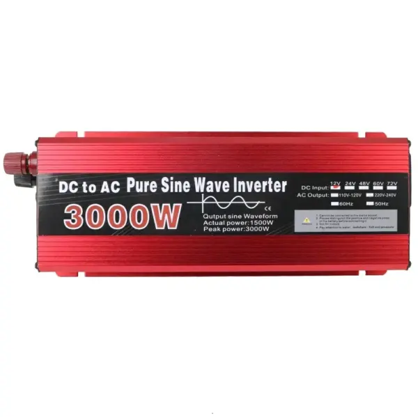 Autóinverter tiszta szinuszhullámmal akkumulátor 12v 230v 1500w 2000w 3000w napelem lakókocsi